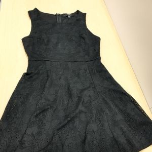 Black Lace Fit and Flare Dress Size L